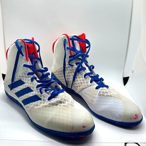 ADIDAS MAT WIZARD 4 WRESTLING SHOES BC0533 WHITE/ROYAL/RED
US 11.5